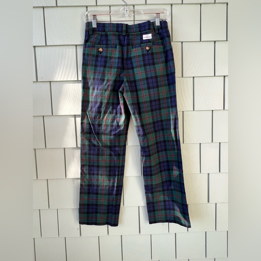 EUC Vineyard Vines boys plaid pants - Size 14 - adjustable waist